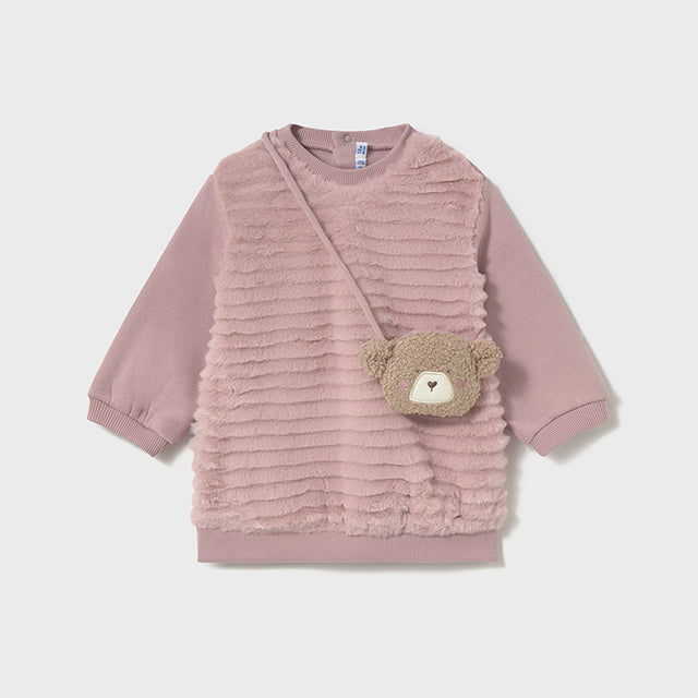 Pink Dress with Teddy Bag