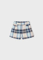 Navy Plaid Shorts