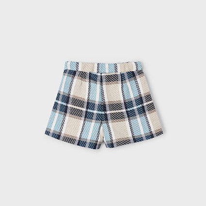 Navy Plaid Shorts