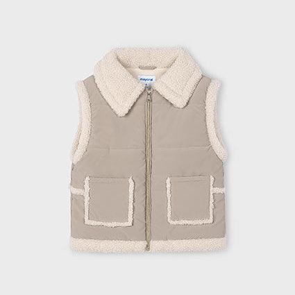 Beige Sherpa Vest