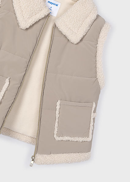 Beige Sherpa Vest