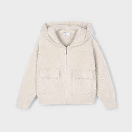 Beige Furry Knit Sweater