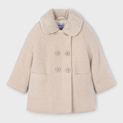 Sand Knitted Fur Coat