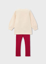 Red Leggings Pullover Set