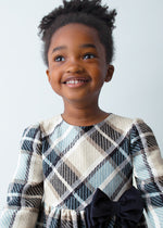 Navy Plaid Dress