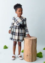 Navy Plaid Dress
