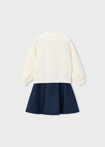 Navy Skirt & Sweater Set