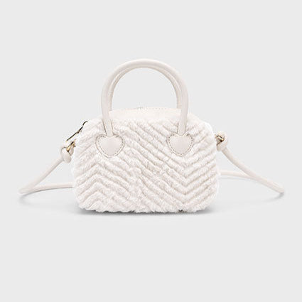 Beige Faux Fur Handbag