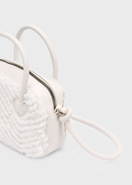 Beige Faux Fur Handbag