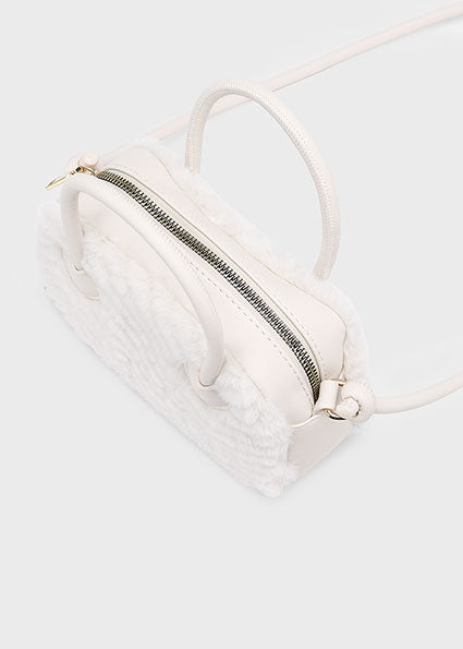 Beige Faux Fur Handbag