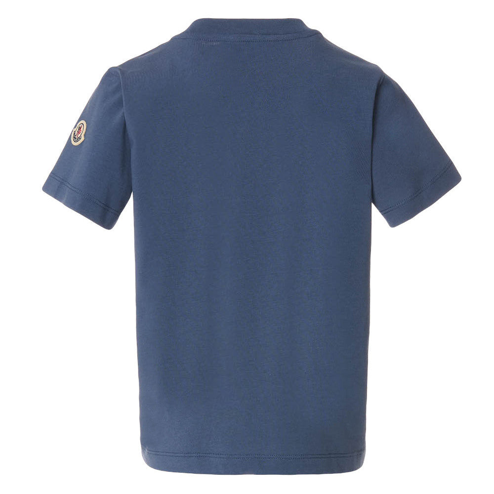Moncler Enfant Boys Blue T-Shirt | Casa Childrenswear
