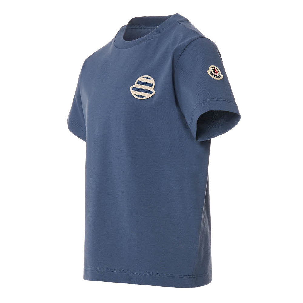 Moncler Enfant Boys Blue T-Shirt | Casa Childrenswear