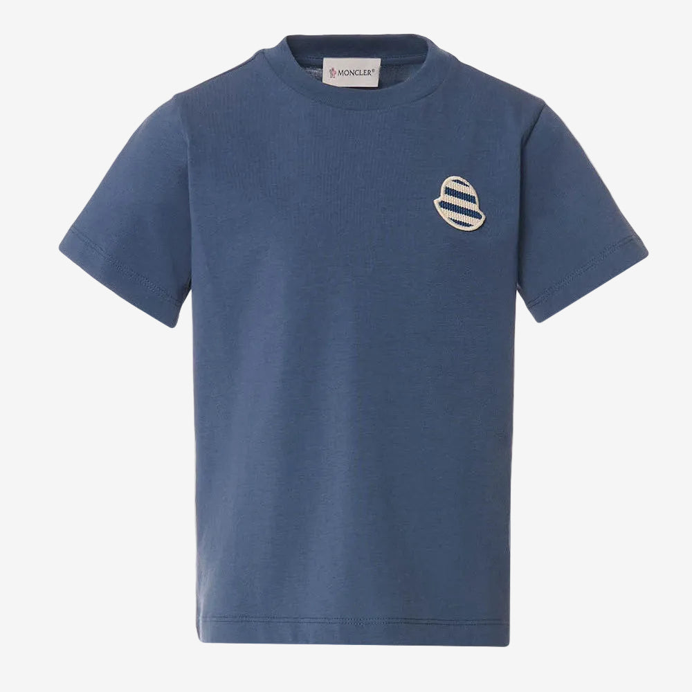 Moncler Enfant Boys Blue T-Shirt | Casa Childrenswear