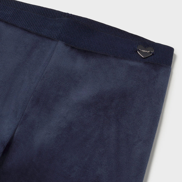 Navy Velvet Leggings