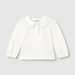 Mayoral White & Pink Trim T-Shirt | Casa Childrenswear