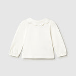 Mayoral White & Pink Trim T-Shirt | Casa Childrenswear