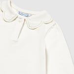 Mayoral White & Pink Trim T-Shirt | Casa Childrenswear
