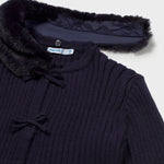 Navy Faux Fur Cardigan