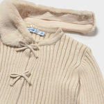 Beige Faux Fur Cardigan