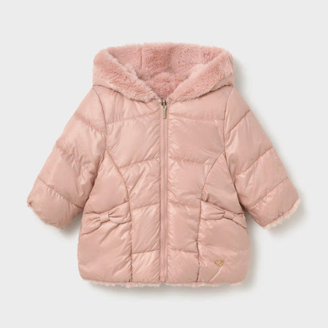 Pink Faux Fur Reversible Coat