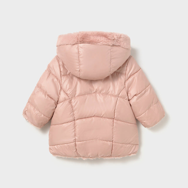 Pink Faux Fur Reversible Coat