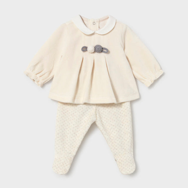 Mayoral Baby Girls Beige Legging Set | Casa Childrenswear