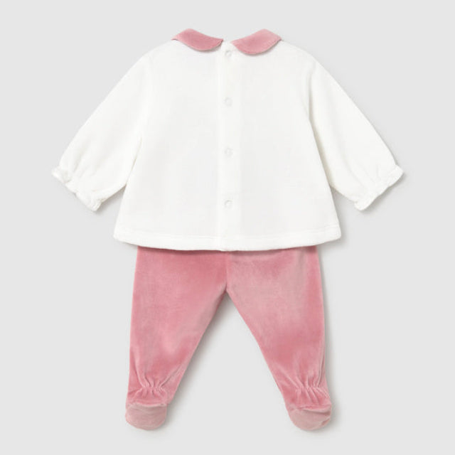 Mayoral Baby Girls Pink & White Legging Set | Casa Childrenswear
