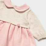 Mayoral Baby Girls Pink & White Knit Dress | Casa Childrenswear