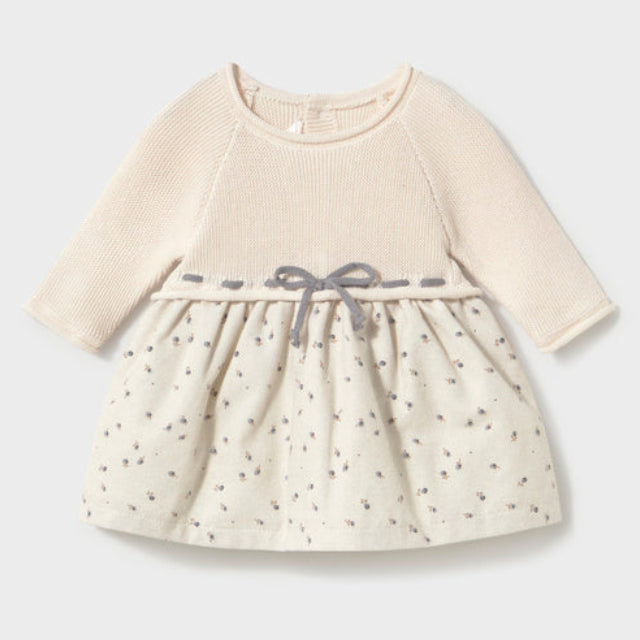 Mayoral Baby Girls Ivory Knit Dress | Casa Childrenswear