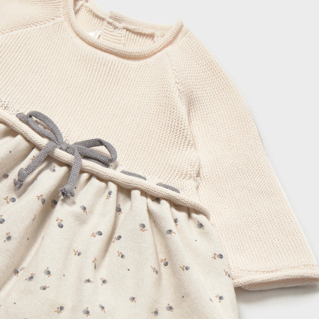 Mayoral Baby Girls Ivory Knit Dress | Casa Childrenswear