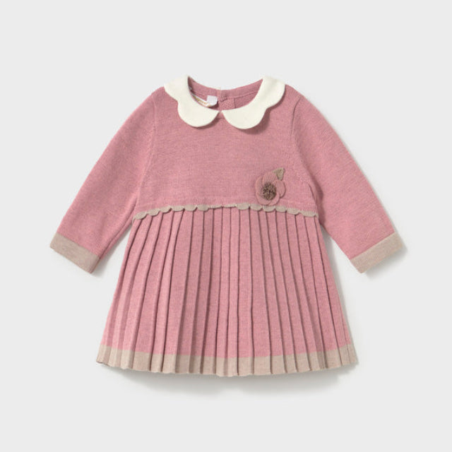 Mayoral Baby Girls Pink Knit Dress | Casa Childrenswear