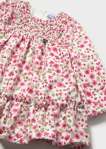 Mayoral Pink Velvet Flower Dress | Casa Childrenswear