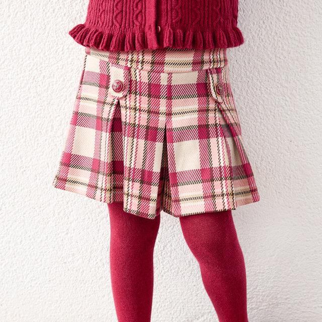 Mayoral Pink Plaid Shorts | Casa Childrenswear