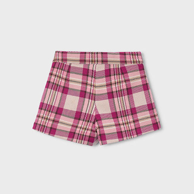 Mayoral Pink Plaid Shorts | Casa Childrenswear