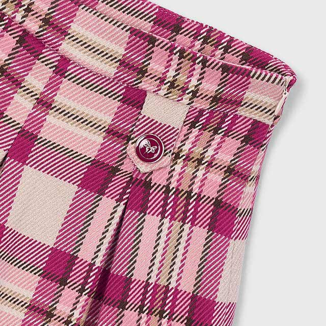 Mayoral Pink Plaid Shorts | Casa Childrenswear