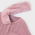 Pink Faux Fur Cardigan