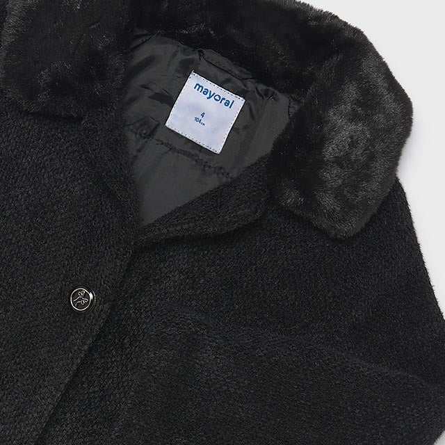 Black Faux Fur Coat
