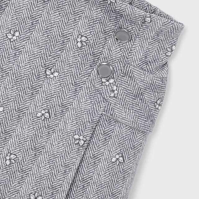 Mayoral Grey Flower Print Skirt | Casa Childrenswear