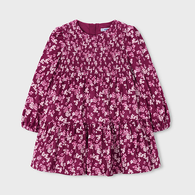 Mayoral Pink Flower Print Dress | Casa Childrenswear