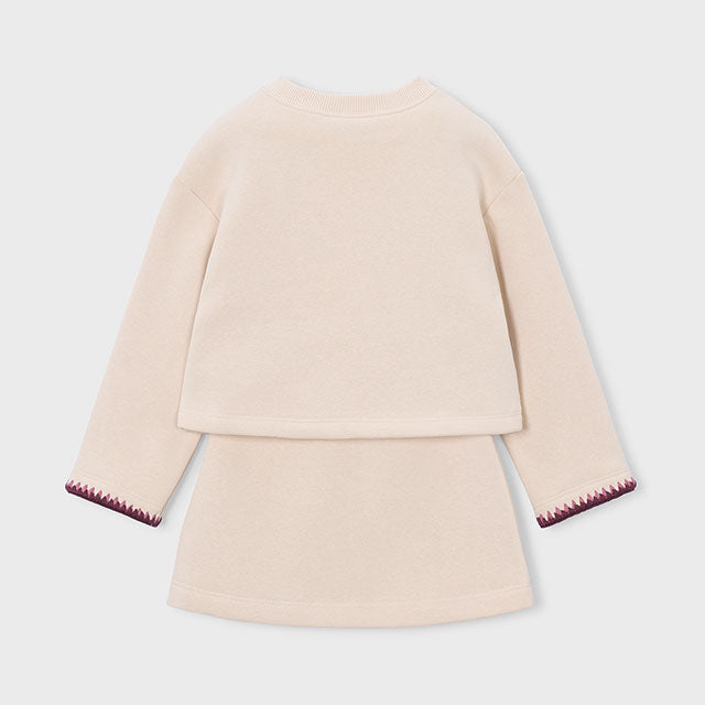 Mayoral Beige Heart Skirt Set | Casa Childrenswear