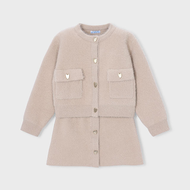 Mayoral Beige Skirt Set with Pockets | Casa Childrenswear