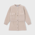 Mayoral Beige Skirt Set with Pockets | Casa Childrenswear