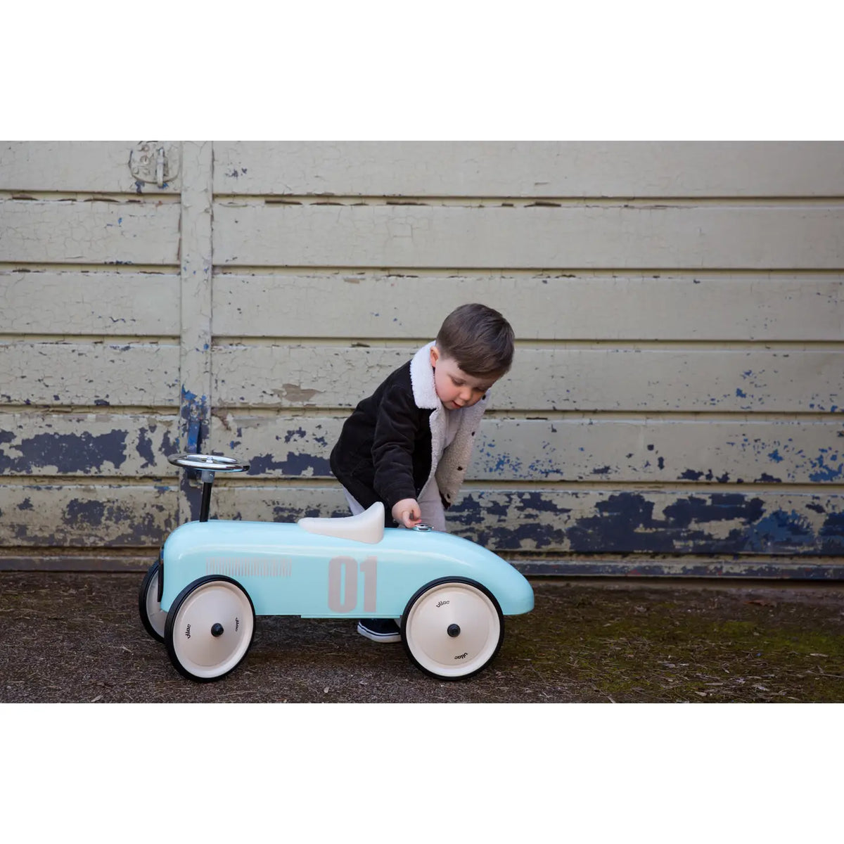 Light Blue Metal Car