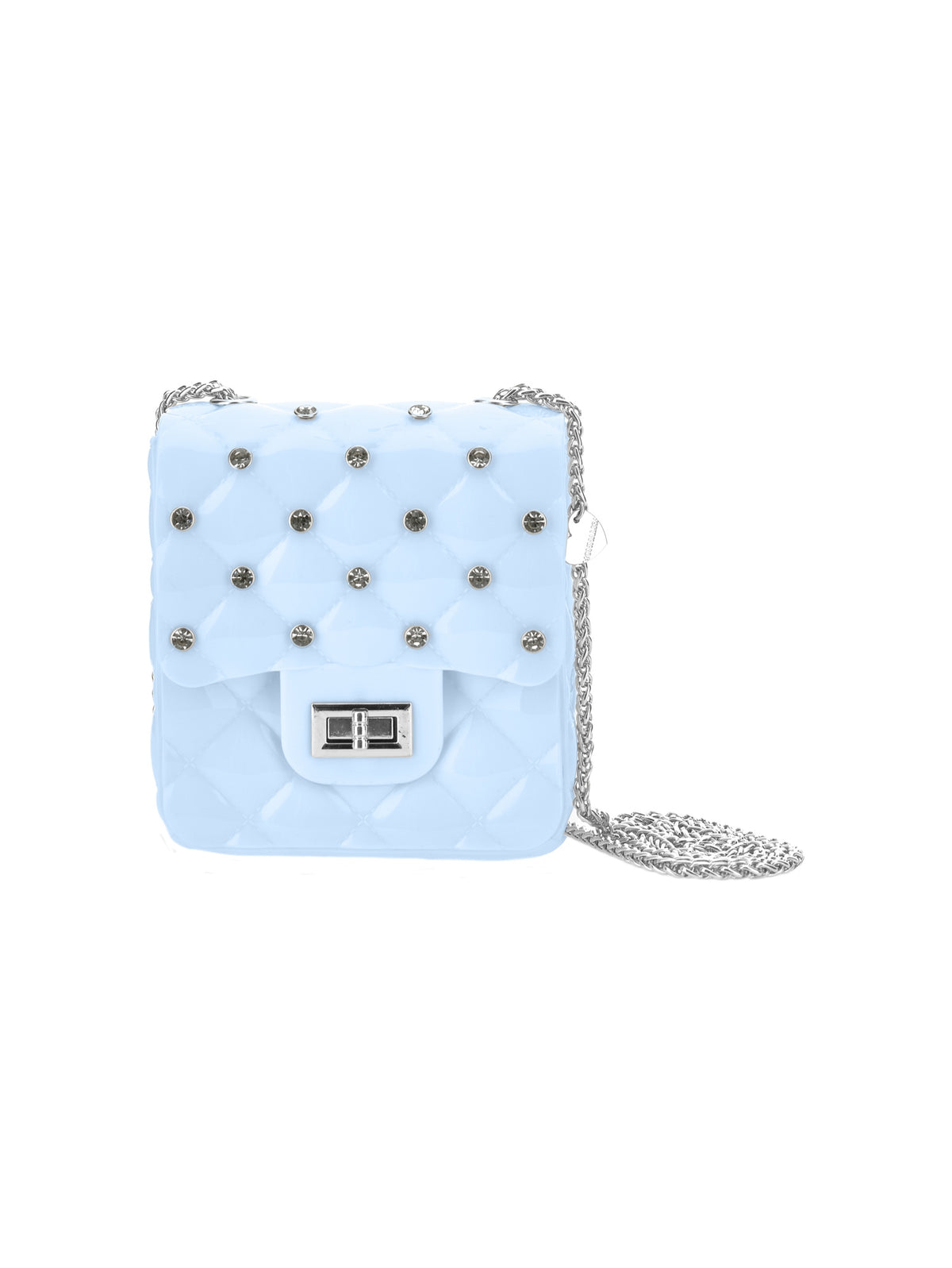 Light Blue Rhinestone Bag
