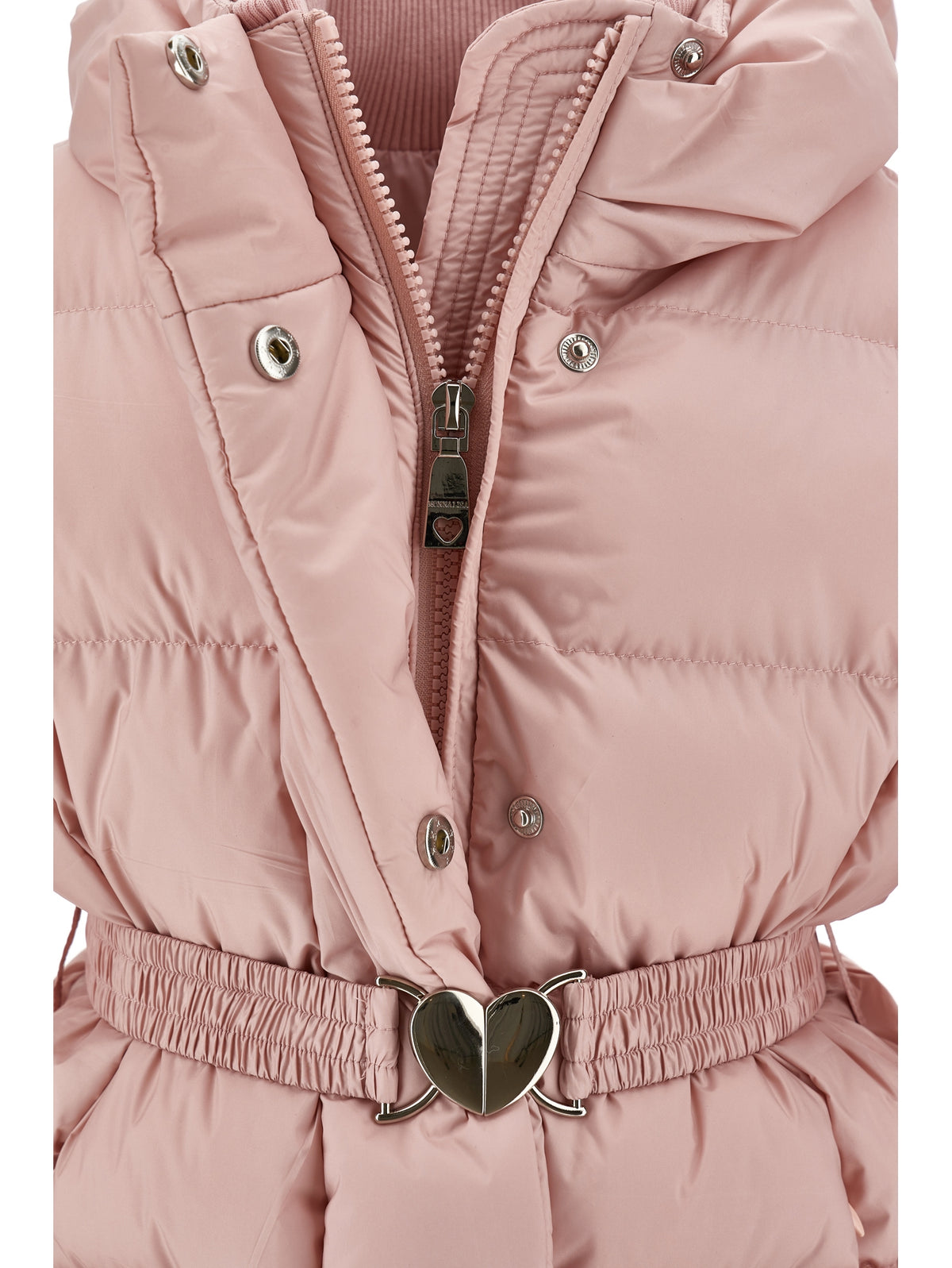 Girls Pink Long Jacket with Belt