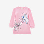 Monnalisa Lilo & Stitch Print Dress | Casa Childrenswear