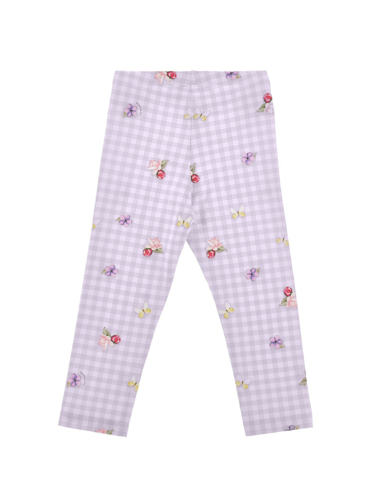 Monnalisa Girls Check Flower Print Leggings | Casa Childrenswear