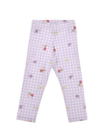Monnalisa Girls Check Flower Print Leggings | Casa Childrenswear