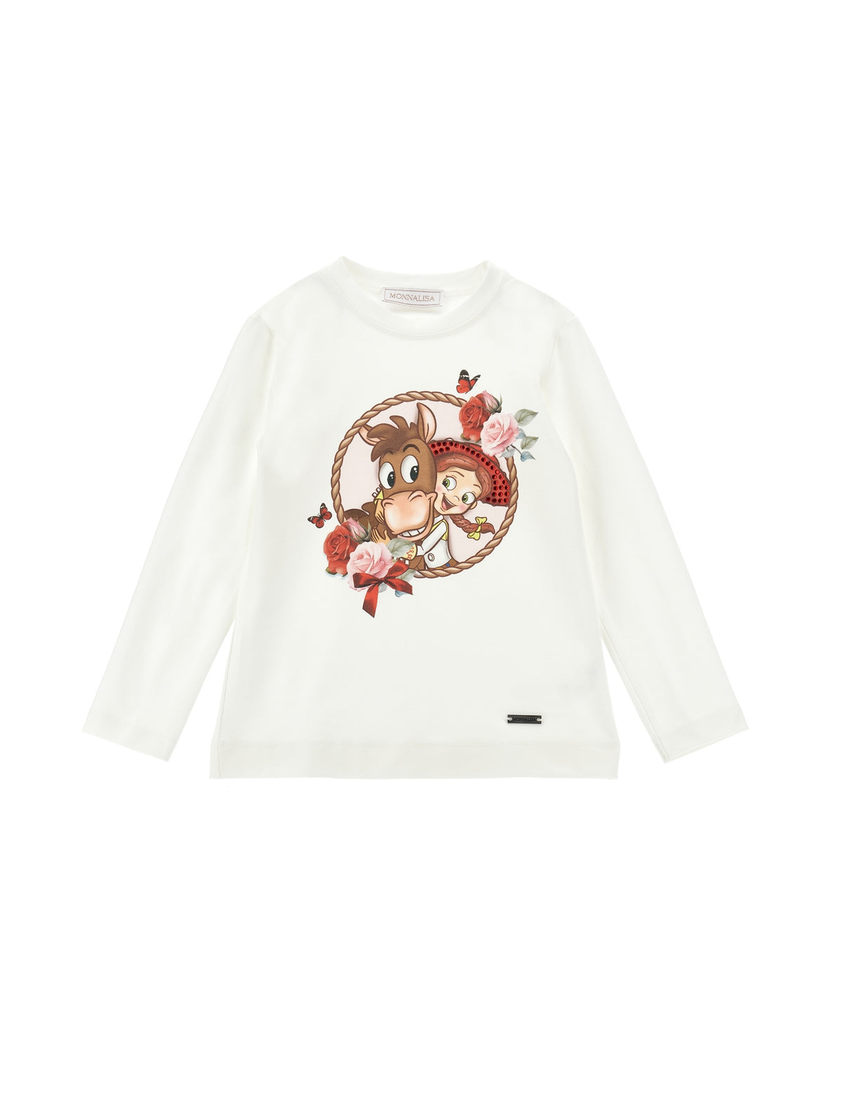 Girls White Jessie & Bullseye Top