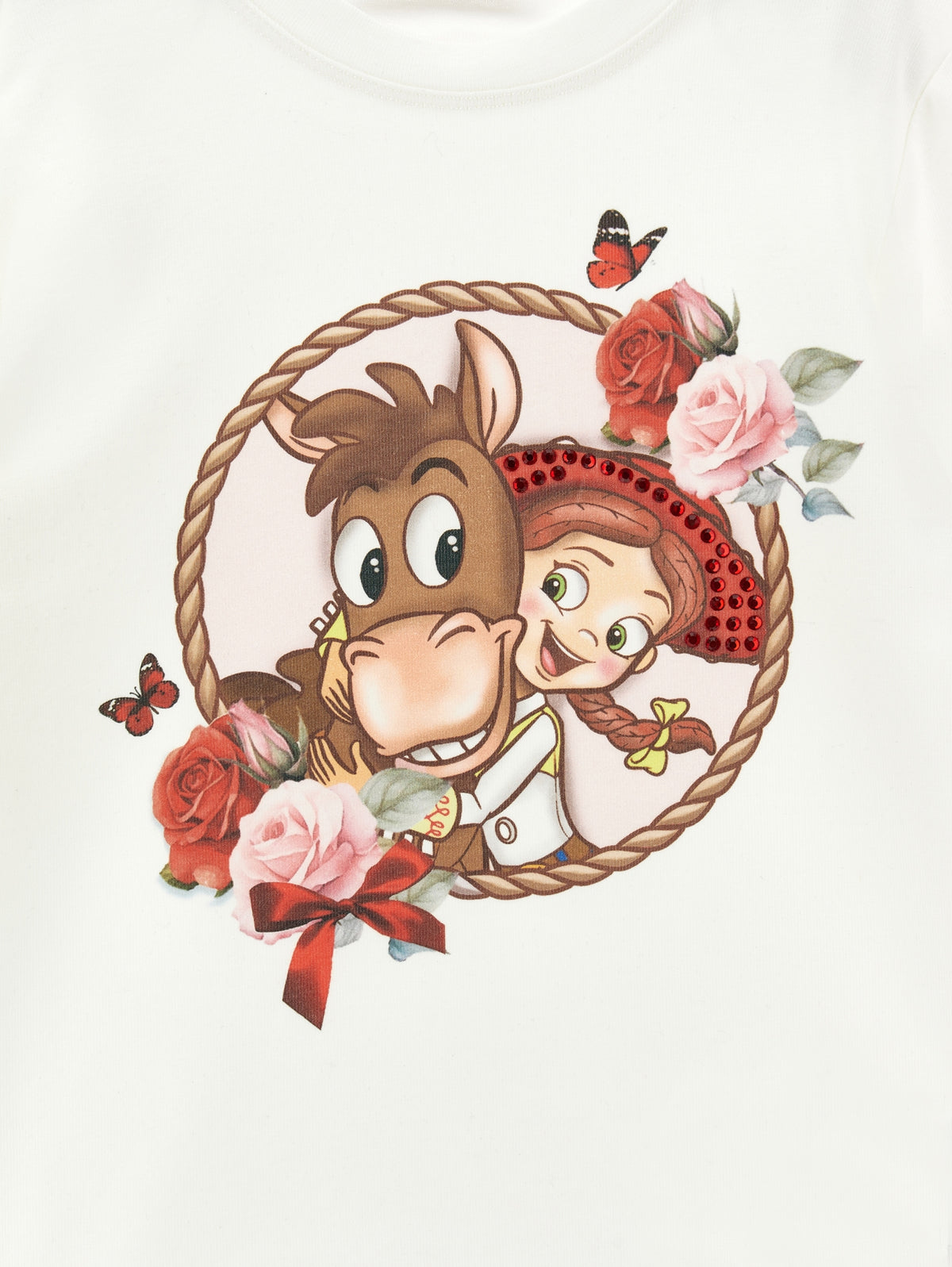 Girls White Jessie & Bullseye Top